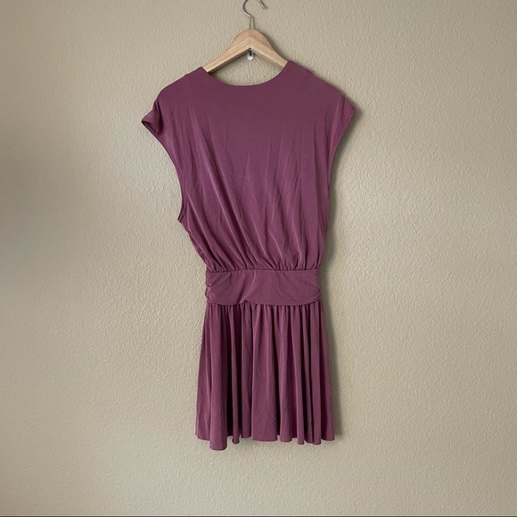 Free People Criss Cross veck mulberry Cupro Dress - Picture 5 of 5